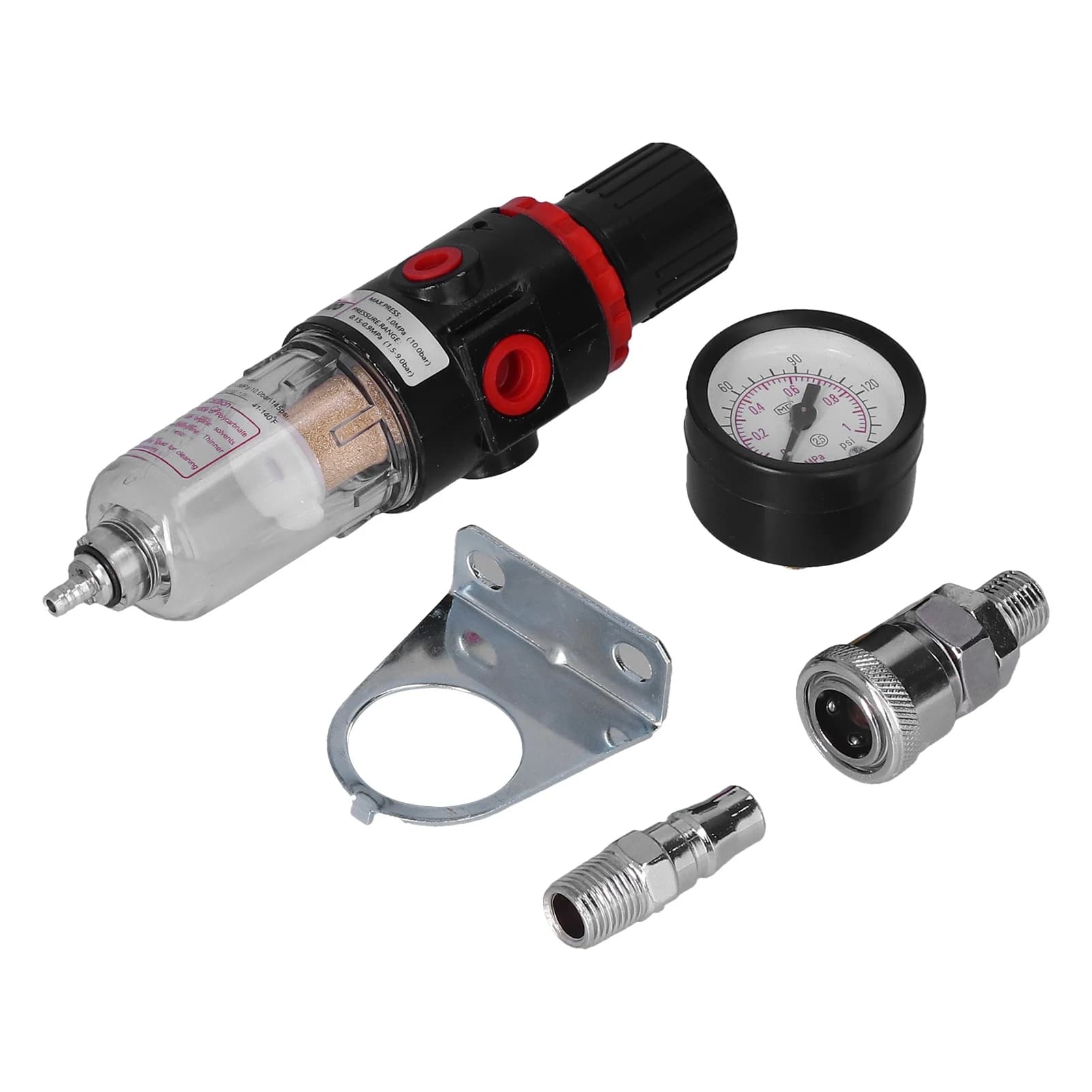 Air Compressor Filter Regulator | 1/4 NPT | AFR2000 with Pressure Gauge & Moisture Separator - Thumbnail 2