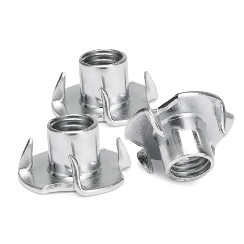 Claw T-Nuts | M4 M5 M6 M8 Carbon Steel | For Speaker & Wood Furniture Hardware - Thumbnail 3