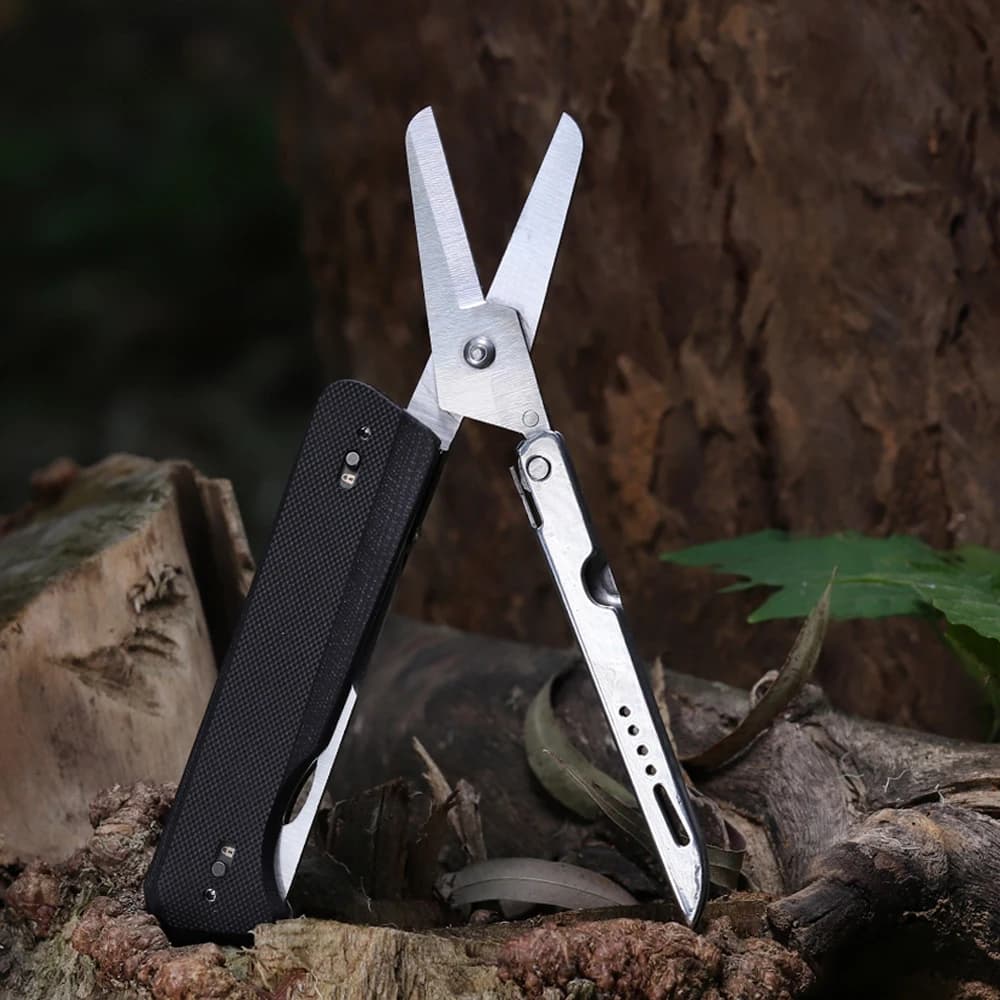 Folding Multi-Tool | Compact Pocket Scissors & Utility Knife | Outdoor & EDC Essential - Thumbnail 2