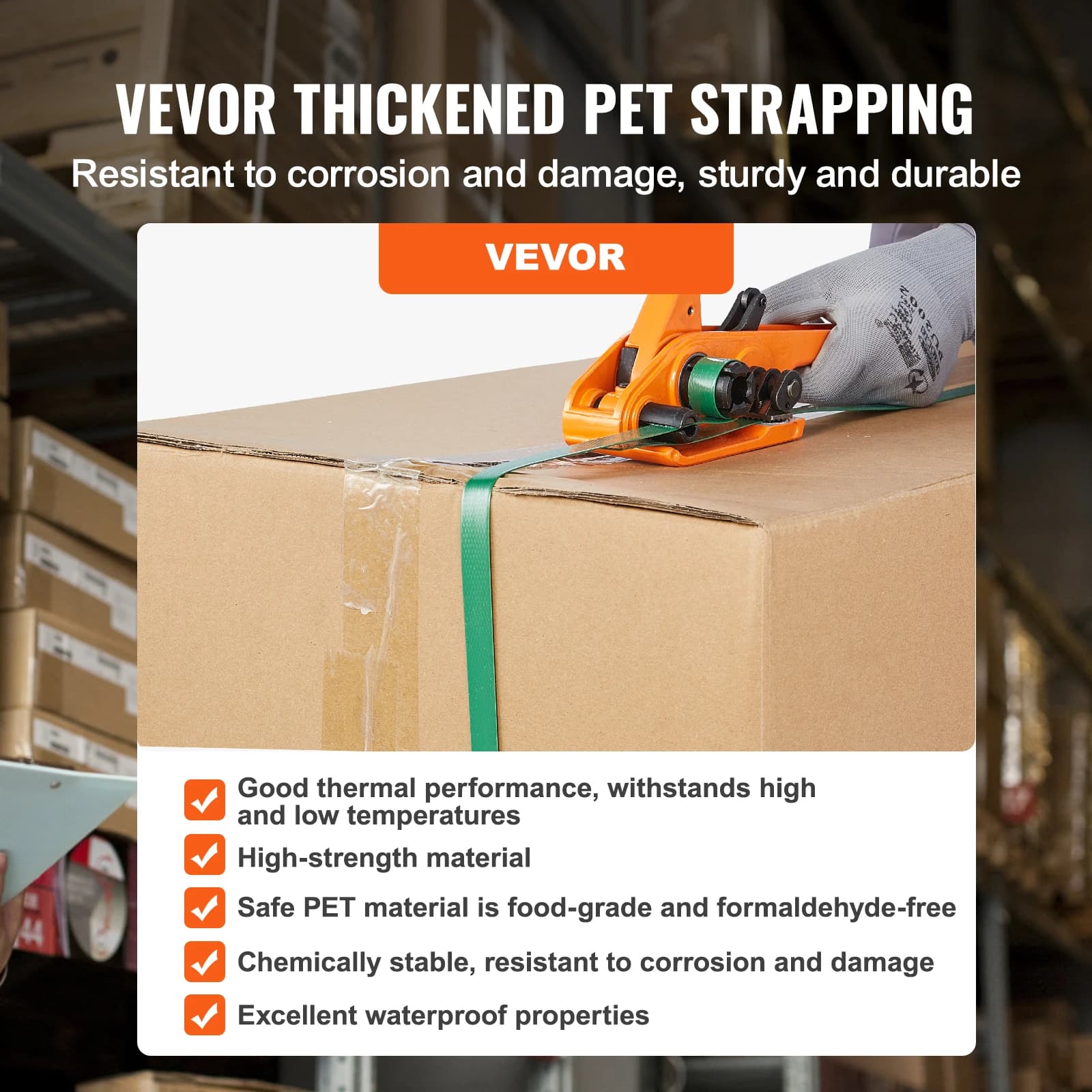 Manual Strapping Tool Kit | Heavy-Duty PET Band & Metal Seals | Secure Packing & Bundling Solution - Thumbnail 4