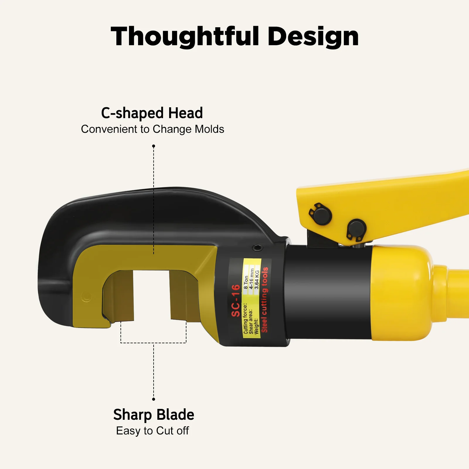 Hydraulic Rebar Cutter | 8-Ton Capacity for 4-16mm Steel | Portable Industrial Tool Kit - Thumbnail 5