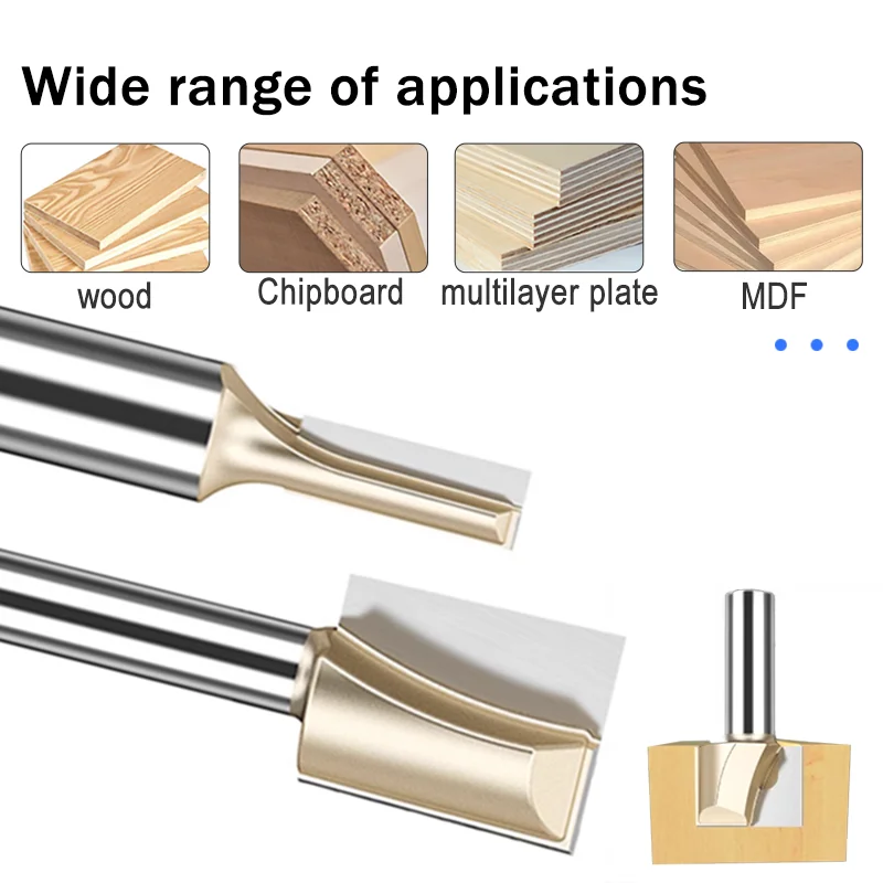 CNC Router Bit | 1/4 & 1/2 Shank | Slotting & Engraving Cutter for Wood, Acrylic, MDF - Thumbnail 7