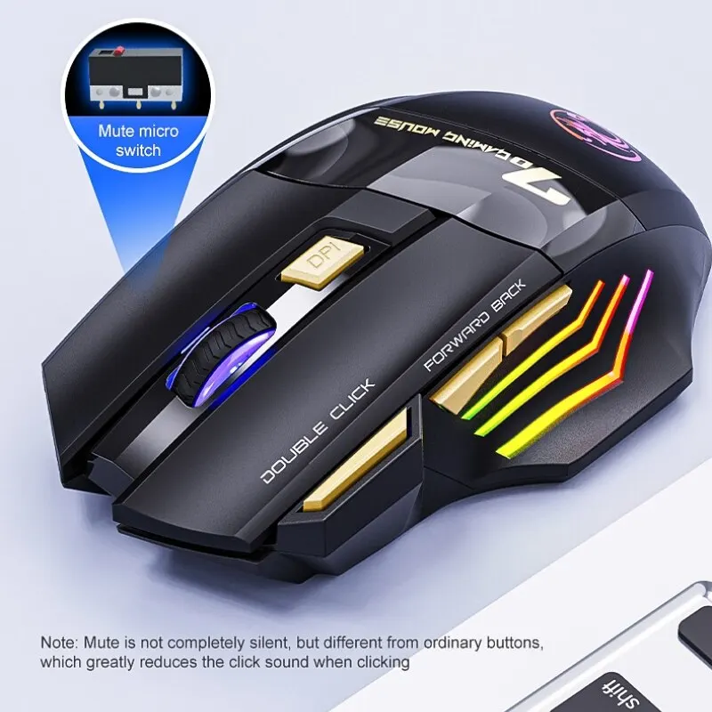 Wireless Gaming Mouse | 3200 DPI Precision | Dual-Mode Bluetooth & 2.4GHz | Silent Clicks - Thumbnail 4