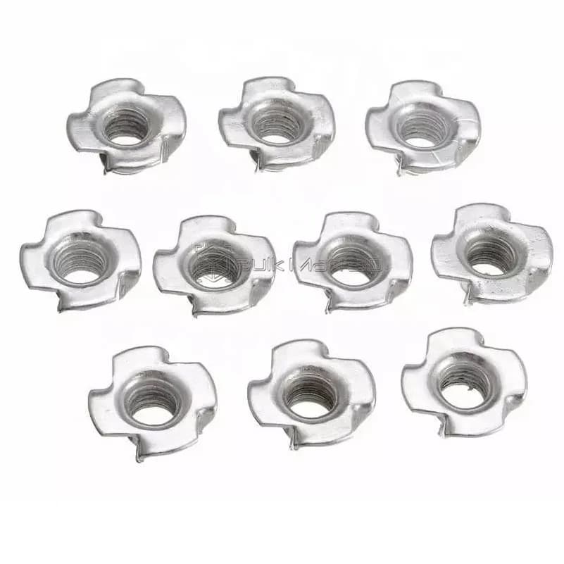 100PCS Speaker T-Nuts | Thickened Steel Four-Claw Insert | M3-M10 for Wood - Thumbnail 6