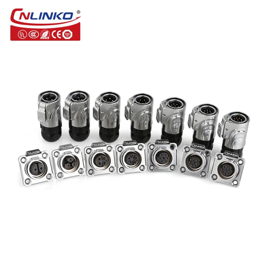 M16 IP68 Waterproof Power Connector | 2-9 Pin Quick-Lock Adapter for Industrial Wiring - Thumbnail 6