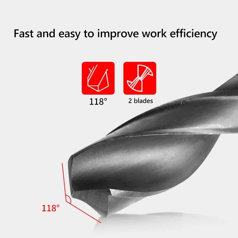 Heavy-Duty Twist Drill Bit | 1/2 Shank 12mm-40mm | Industrial Grade Metal Drilling - Thumbnail 3