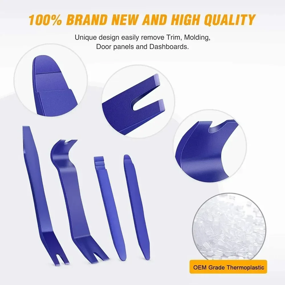 Audio Disassembly Kit | 10-Piece Panel Trim Removal Tool Set | Prying Tool & Nail Puller for Auto Install - Thumbnail 5