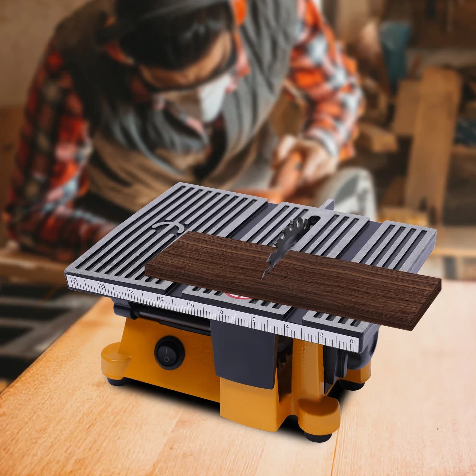 Table Saw for Wood & Metal | Precision Circular Blade | Heavy-Duty Workbench Power Tool - Thumbnail 2