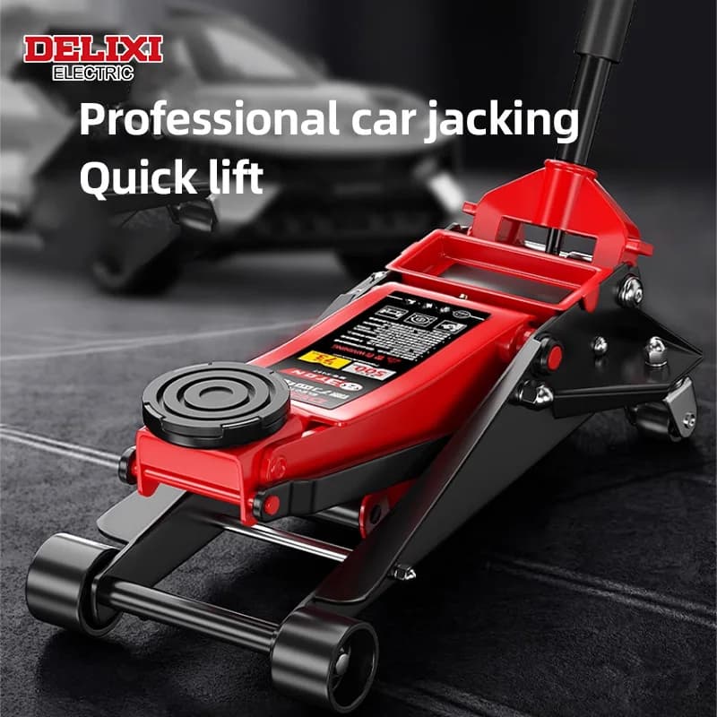 Low-Profile Hydraulic Floor Jack - 3 Ton Capacity | Heavy-Duty Lifting with Roller Wheels - Thumbnail 4