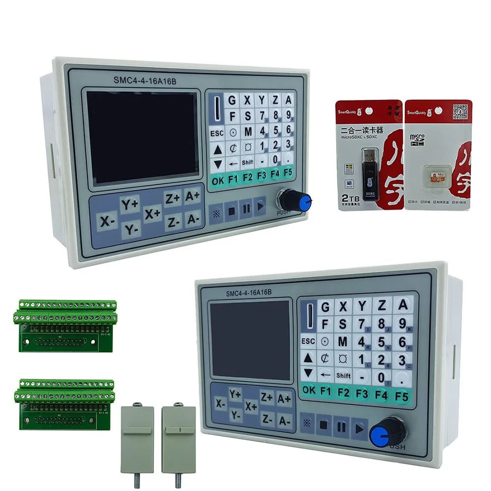 SMC4-4-16A16B Professional CNC Controller | 4-Axis Breakout Board | 50kHz Offline Carving System - Thumbnail 3