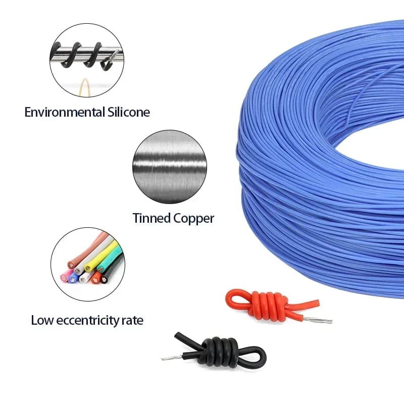 Certified 3KV Silicone Wire | Premium Tinned Copper Cable | 10-30 AWG DIY Electronics Wire - Thumbnail 2