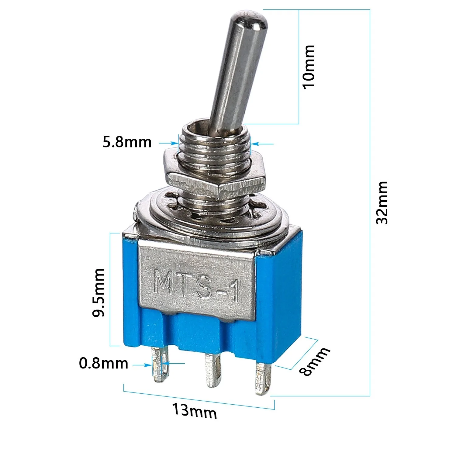 20-Piece Toggle Switch Set | 6A 125V MTS-1 | 3-Position Precision for Electronics & DIY - Thumbnail 4