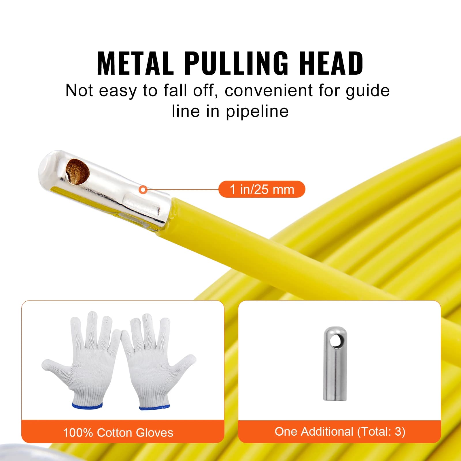 Fiberglass Fish Tape | 425-656 ft Wire Puller for Conduit & Walls | Heavy-Duty Electrical Tool - Thumbnail 5