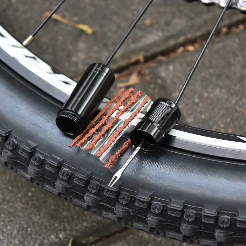 Motorcycle Tire Repair Kit | Portable Emergency Puncture Fix | Durable Rubber Strips & Tools - Thumbnail 3