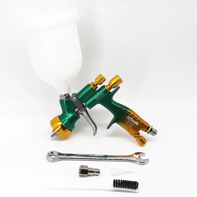 Spray Gun for Car Painting | 1.3mm & 1.4mm Nozzle Kit | Water-Based & Oil Paint Airbrush - Thumbnail 4