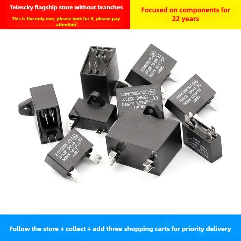Motor Start Capacitor | 450V AC | 1-12uF Range | For Ceiling Fans & AC Units - Thumbnail 4