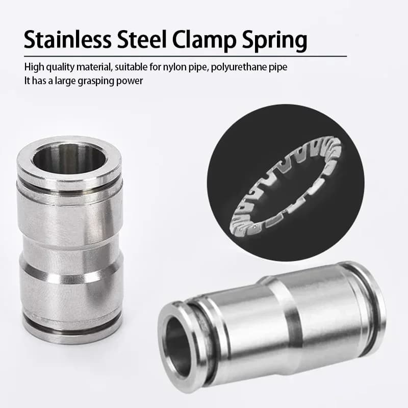 Pneumatic Quick-Connect Fittings | 304 Stainless Steel | 4-10mm Sizes | Air Compressor & Hydraulic - Thumbnail 5