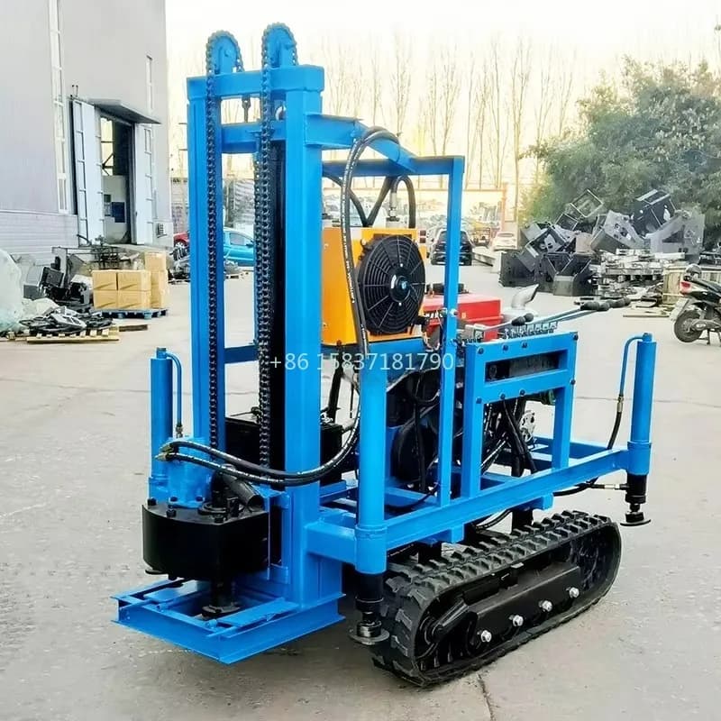 100m Water Well Drilling Rig | Crawler-Mounted Mini Borehole System | 200m Depth Capacity - Thumbnail 7
