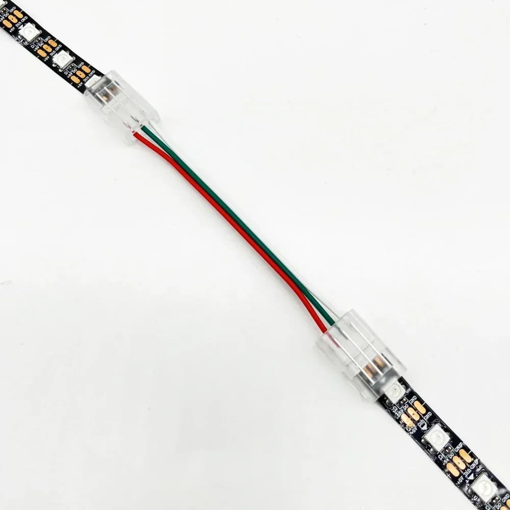 LED Strip Connector Kit | 10-Piece 10mm Solderless L/T Corners for WS2811/WS2812b - Thumbnail 5