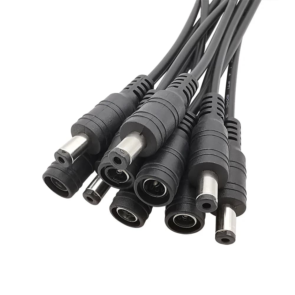 DC Power Connector | 5.5x2.1mm Male to Female Pigtail Cable for CCTV & LED Strips - Thumbnail 5