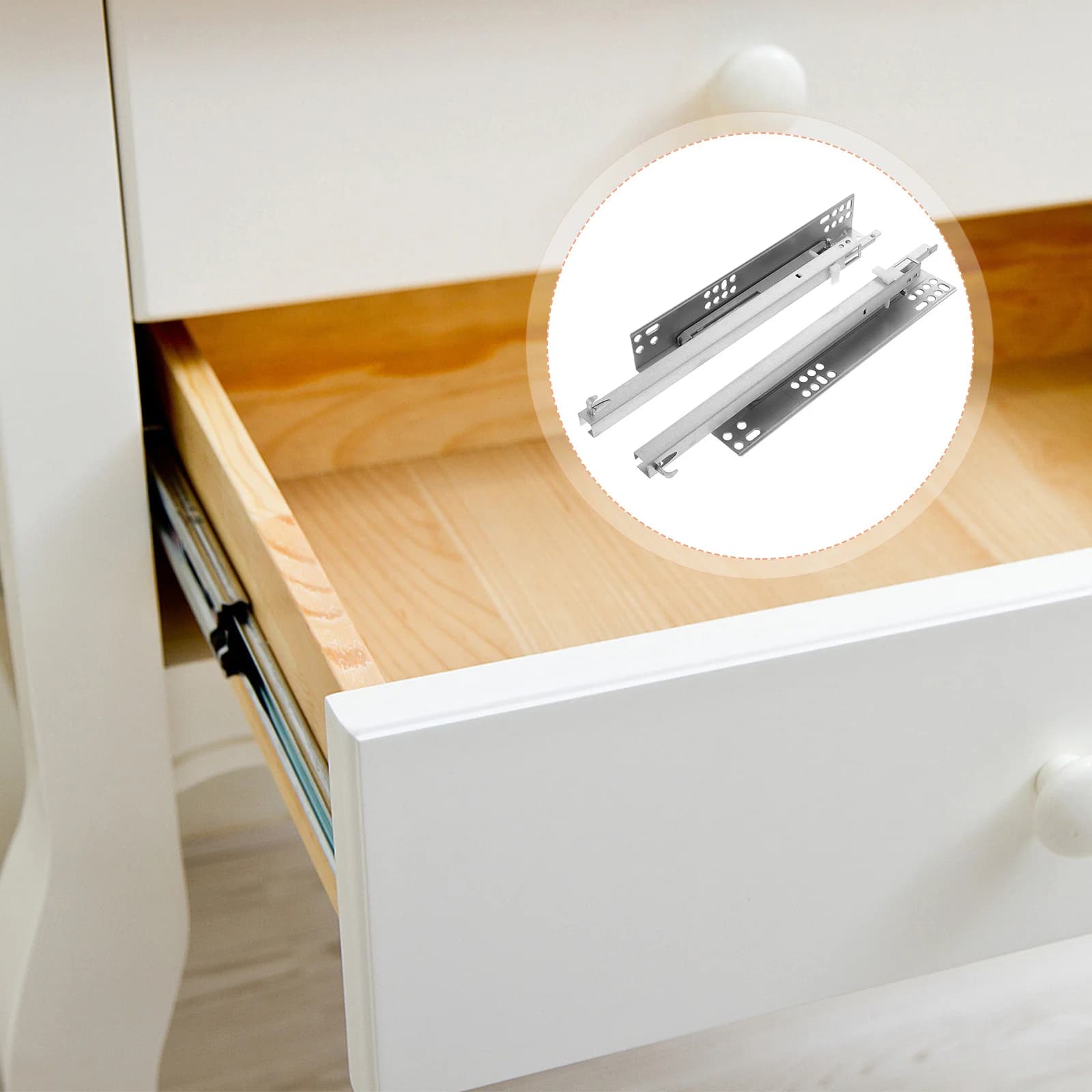 Soft-Close Drawer Slides | 2-Pack Undermount Rails for Silent, Smooth Cabinet Operation - Thumbnail 4