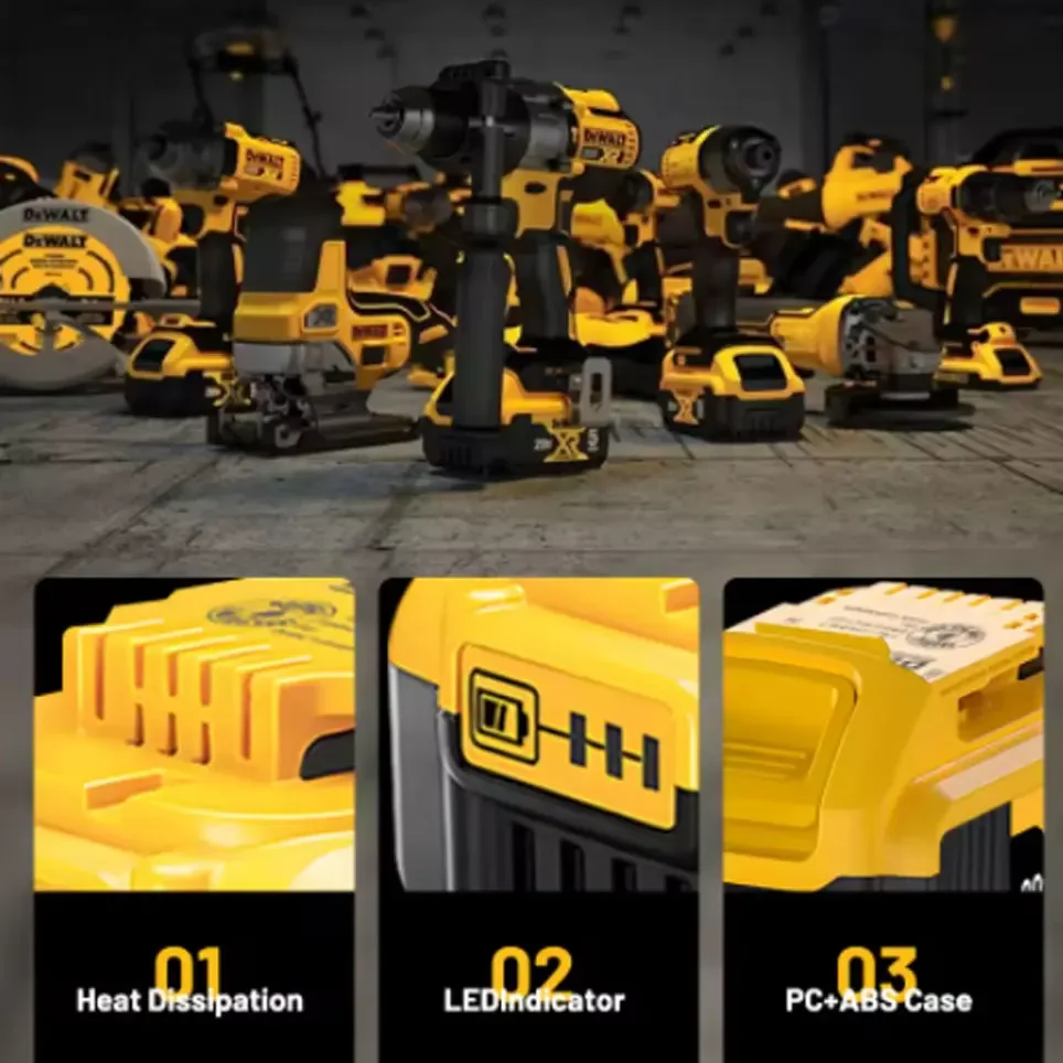 DeWalt 20V MAX Lithium-Ion Battery | 5Ah, 6Ah, 9Ah High-Capacity | DCB200 Replacement Power - Thumbnail 6