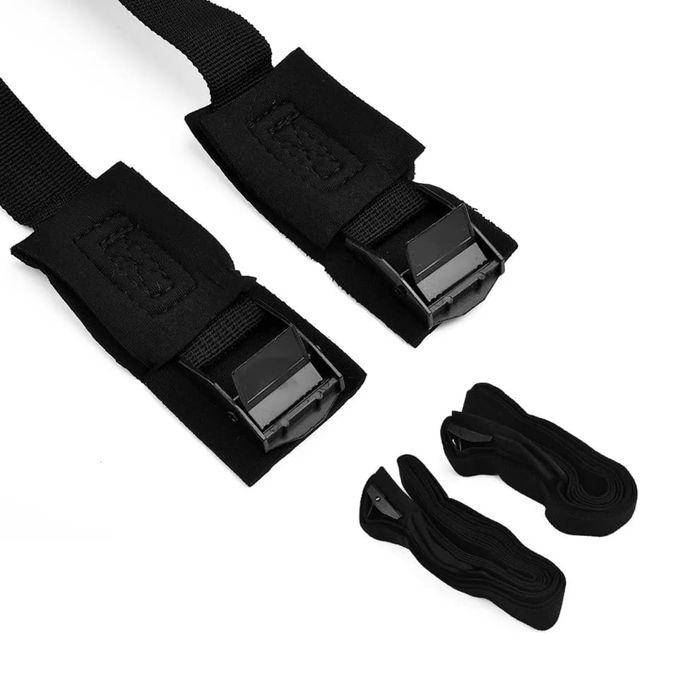2-Pack Ratchet Strap Set | 3m x 2.5cm Tie-Downs | Metal Buckle Lashing - Thumbnail 4