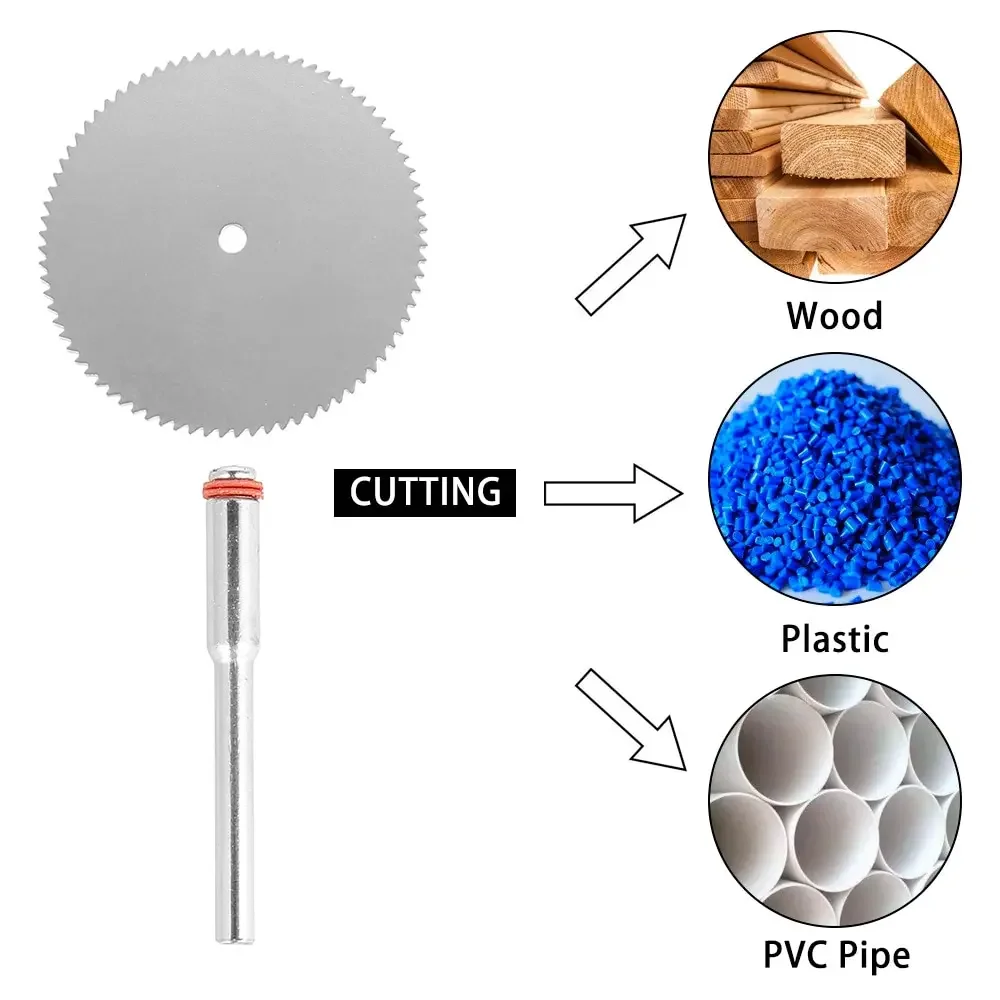 11PCS Set Mini Circular Saw Blade Stainless Steel Cutting Disc Wood Cutting Wheel For Rotary Tool Electric Tool - Thumbnail 3
