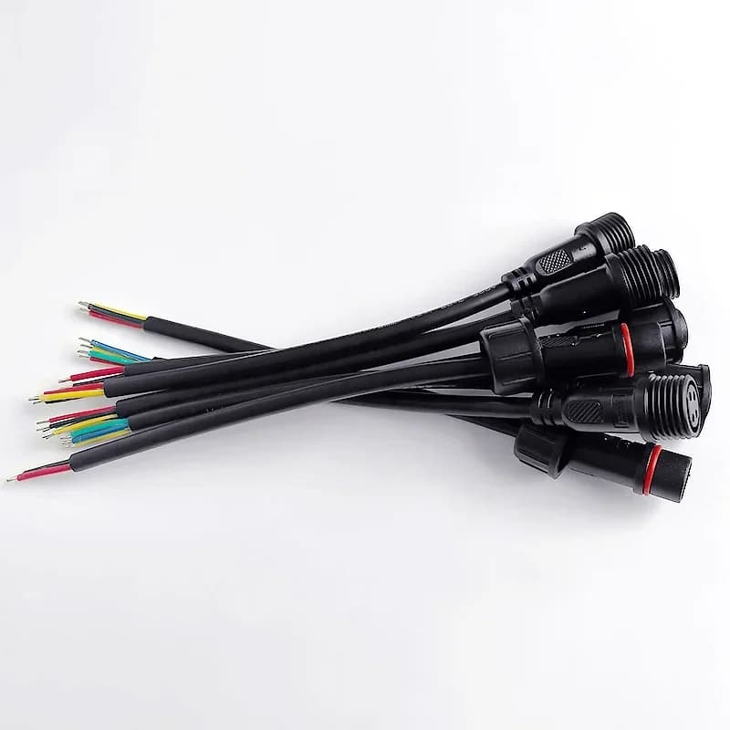 Waterproof LED Strip Connectors | M16 2-5 Pin IP65 | 20cm Cable with 22mm Nut - Thumbnail 5