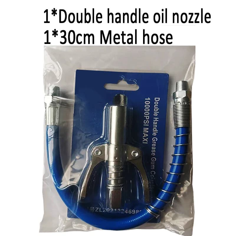Lock-On Grease Gun | Quick-Release Nozzle & Ergonomic Spiral Handle | No-Disassembly Hose - Thumbnail 7