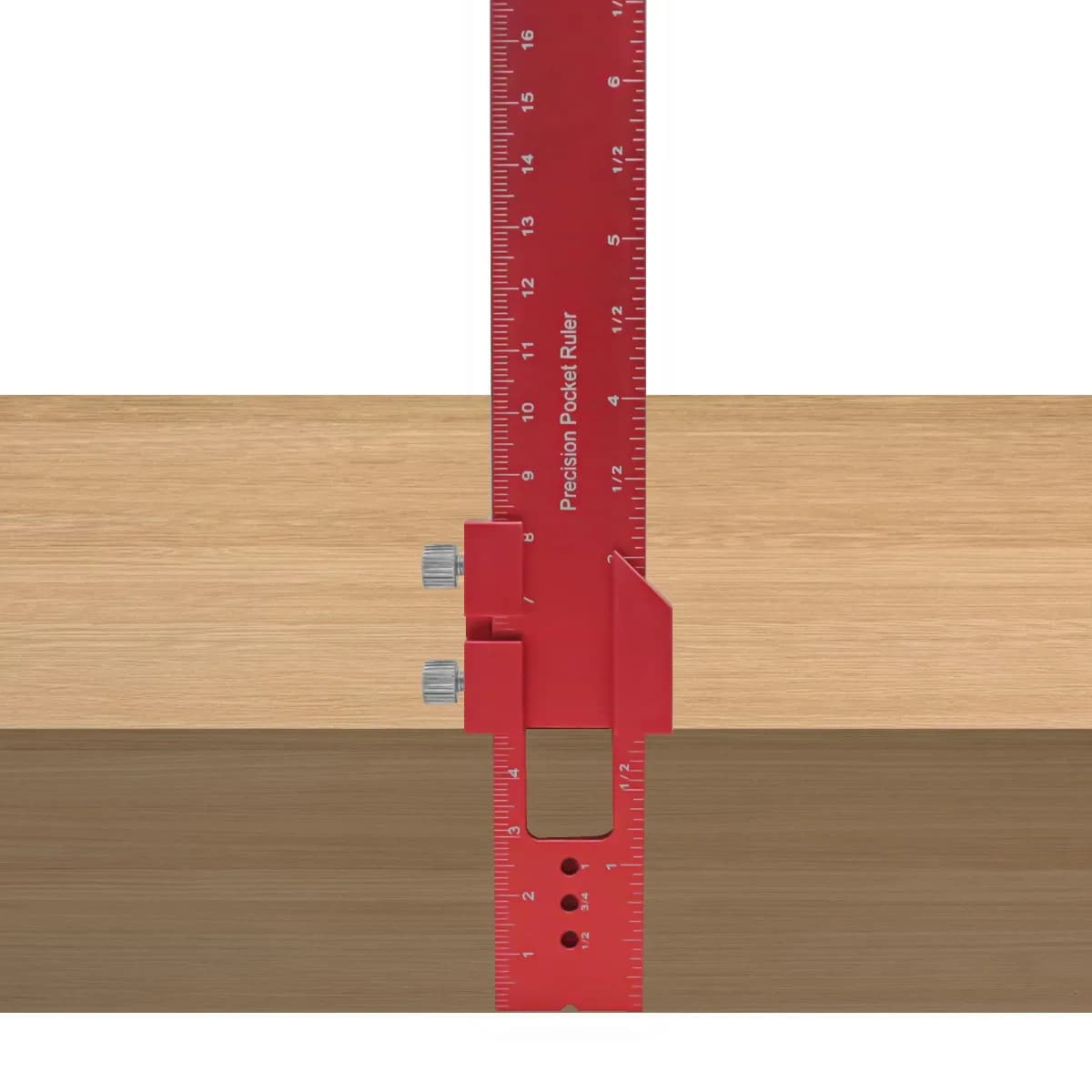 T-Slide Pocket Ruler | Dual Imperial & Metric Marking Tool for Precision Carpentry - Thumbnail 2