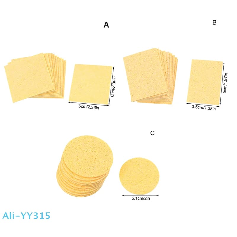 Soldering Iron Tip Cleaner | 10-Pack Sponge Pads | Essential Welding & Electronics Maintenance Kit - Thumbnail 6