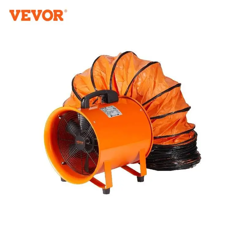 8-Inch Industrial Ventilation Fan | 145W High-Power Extractor Blower with 10M Duct Hose - Thumbnail 2