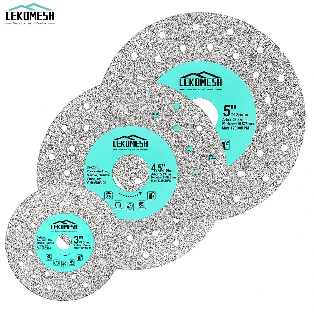 Diamond Hole Saw | 75mm, 115mm, 125mm Sizes | Ultra-Thin Cutting Disc for Tile, Glass & Marble - Thumbnail 2