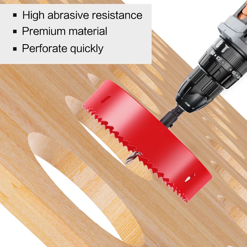 Bi-Metal Hole Saw | 15-200mm for Metal, Iron, Stainless | HSS Drill Bit Cutter - Thumbnail 4