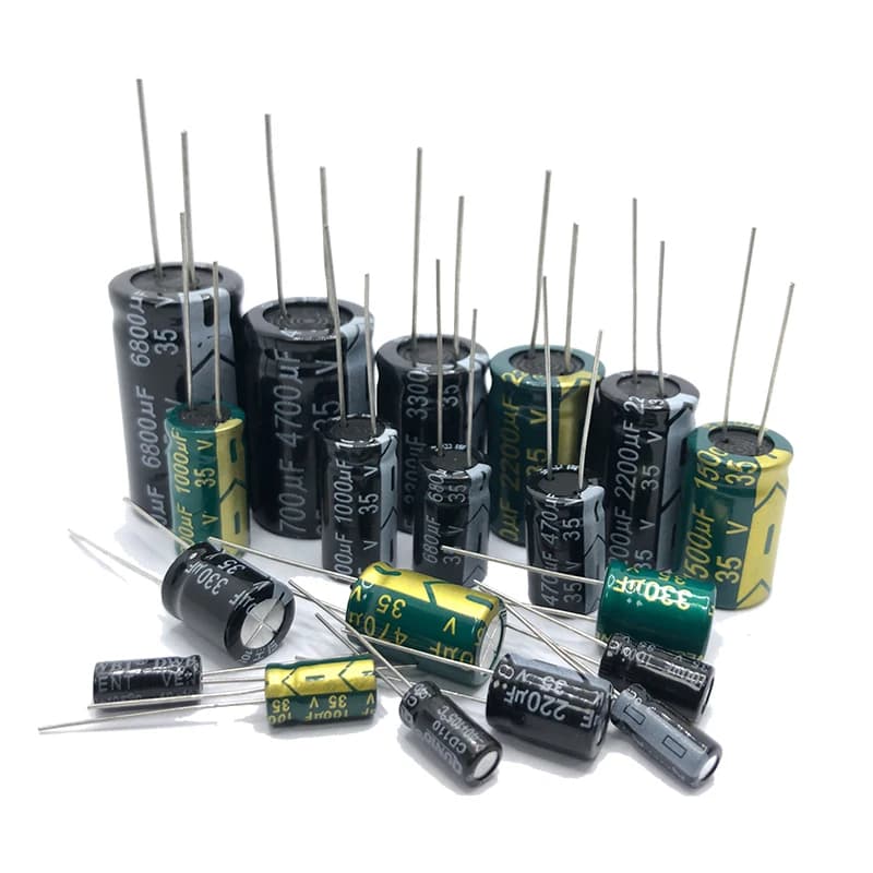 High-Performance 35V 220uF Electrolytic Capacitor | 8x12mm Aluminum | Premium Audio & Power Supply Grade - Thumbnail 3