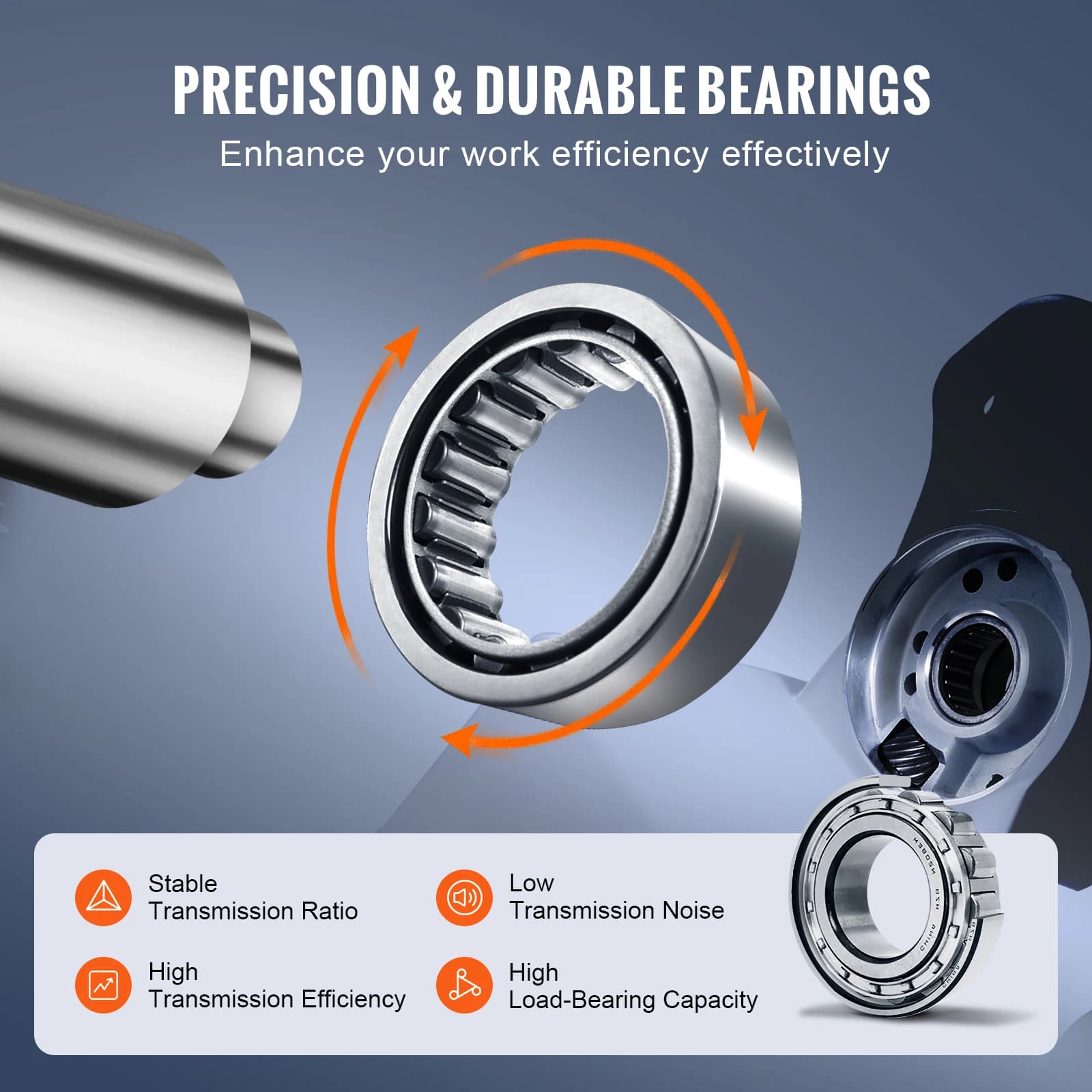 X-Axis Power Feed for Bridgeport Mills | 0-200 RPM | 150 lb-ft Torque | Low-Noise Precision Bearing - Thumbnail 4