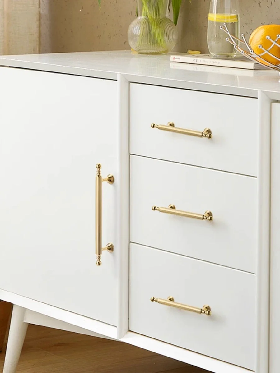 Style Cabinet Pulls | Light Luxury Gold & Black | Vertical Grain Drawer Handles & Knobs - Thumbnail 6