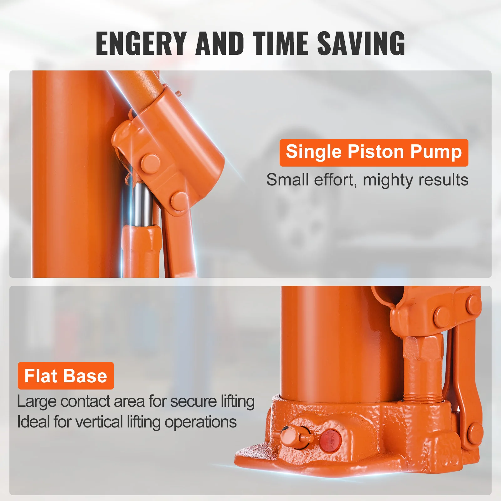 4-Ton Hydraulic Ram Cylinder | Heavy-Duty Engine Hoist & Lift Pump - Thumbnail 6