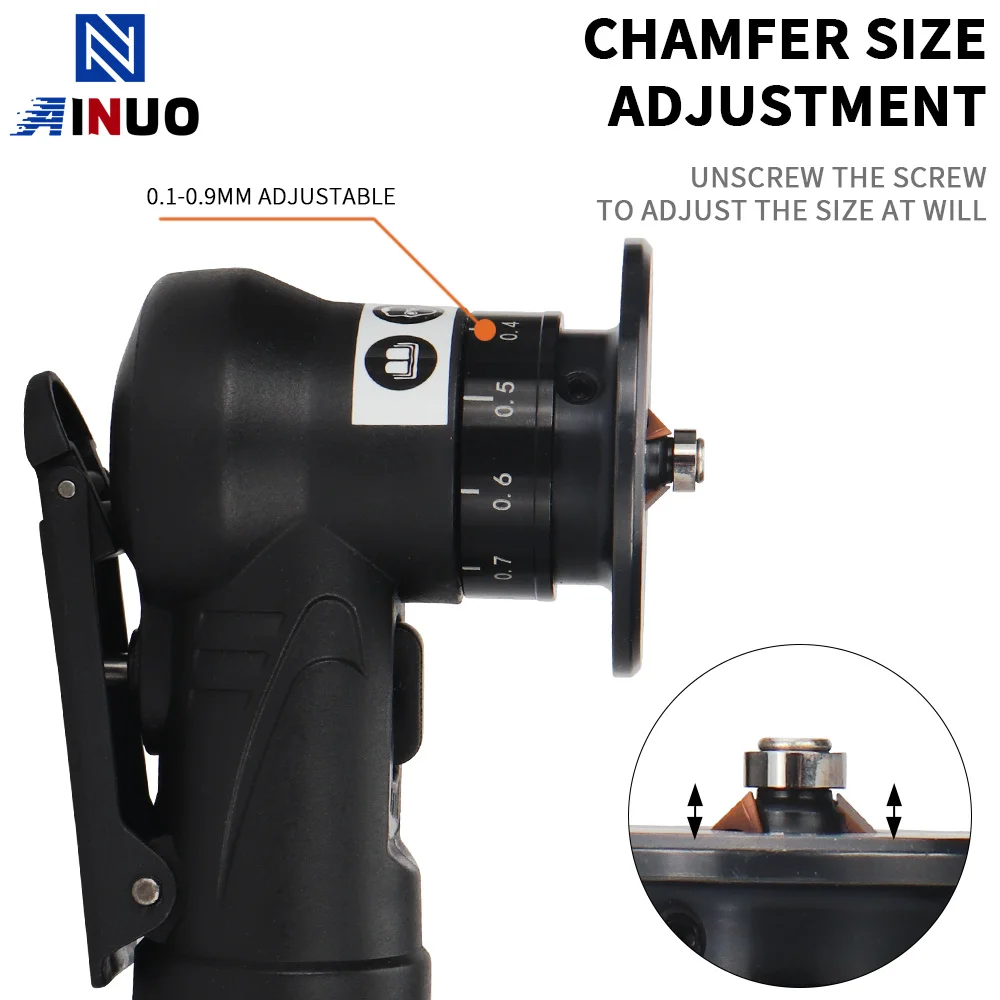 Pneumatic Deburring Tool | 30000 RPM | Adjustable Depth & Angle for Metal Finishing - Thumbnail 5