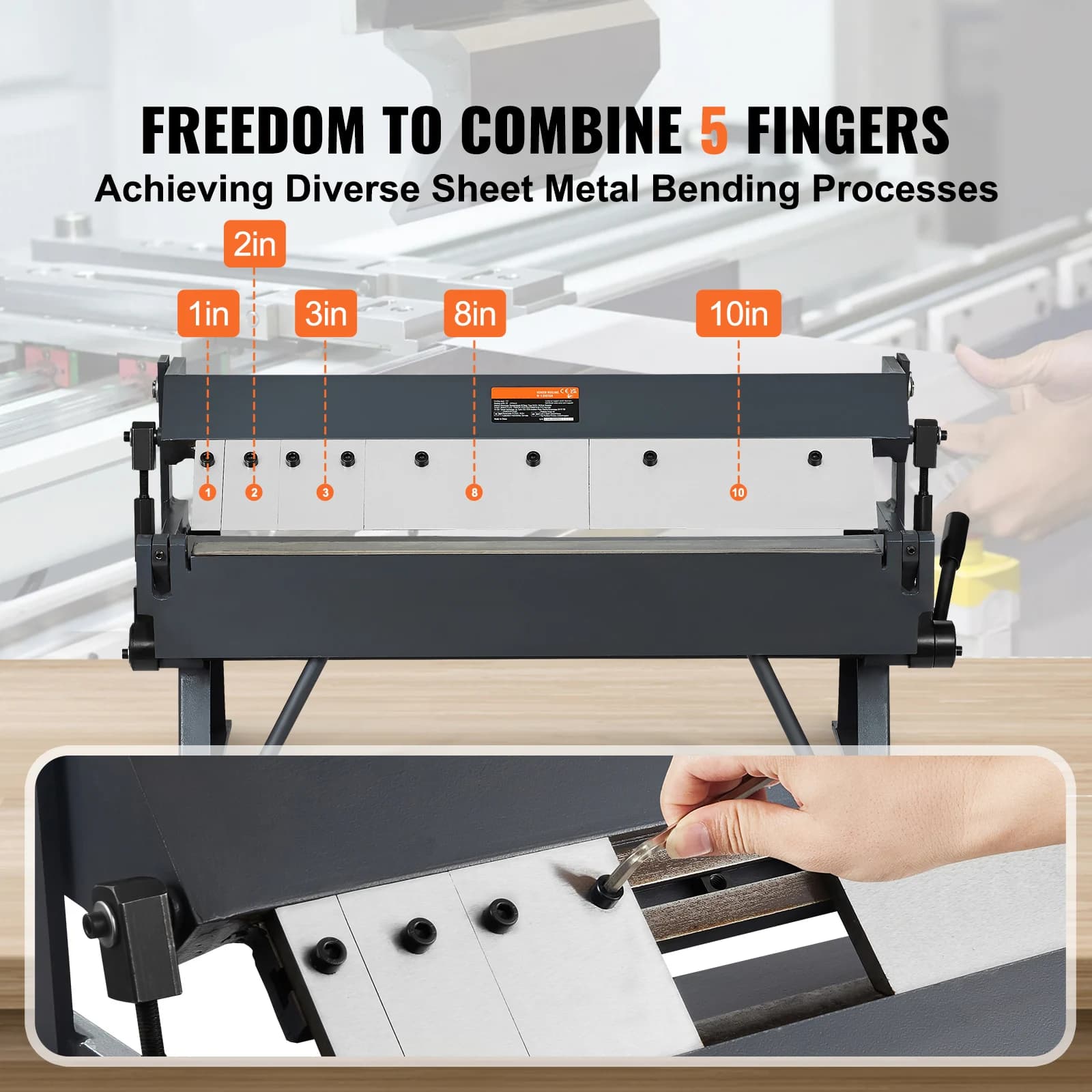 Sheet Metal Brake | 24, 36, 48 Bending Capacity | 0-130° Precision Bender - Thumbnail 2