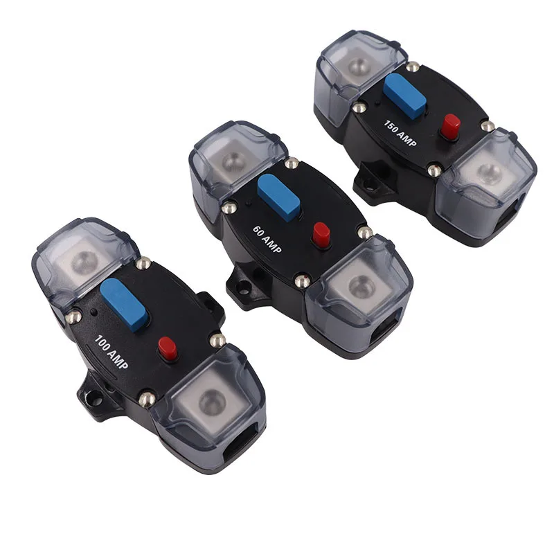 High-Capacity DC Circuit Breaker | 50A-300A Resettable Fuse | 12-48V Power Protection for Car Audio & Trucks - Thumbnail 2