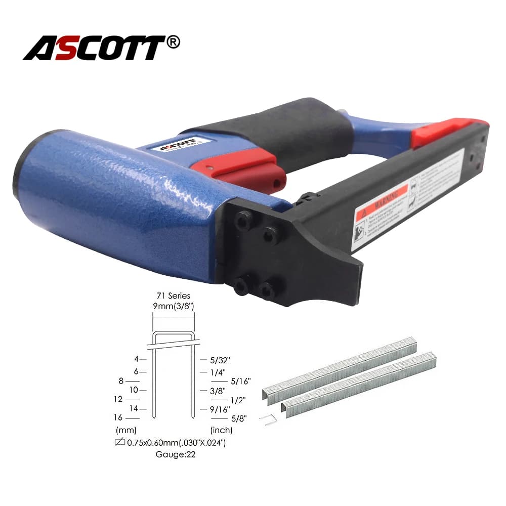 Framing Nail Gun | 21Ga Air Upholstery Stapler for Furniture & Cabinets | 7116-421 Crown - Thumbnail 4