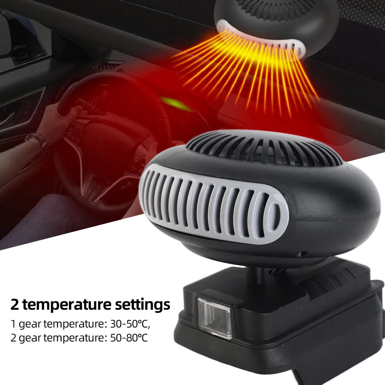Workshop Heater | 18V Cordless & 170W Power | Quiet, Versatile Space Heating - Thumbnail 3