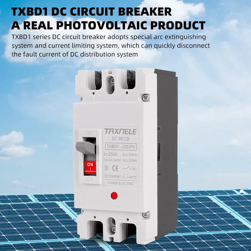 Solar DC Circuit Breaker | 150A-250A MCCB for Photovoltaic & Battery Protection - Thumbnail 2