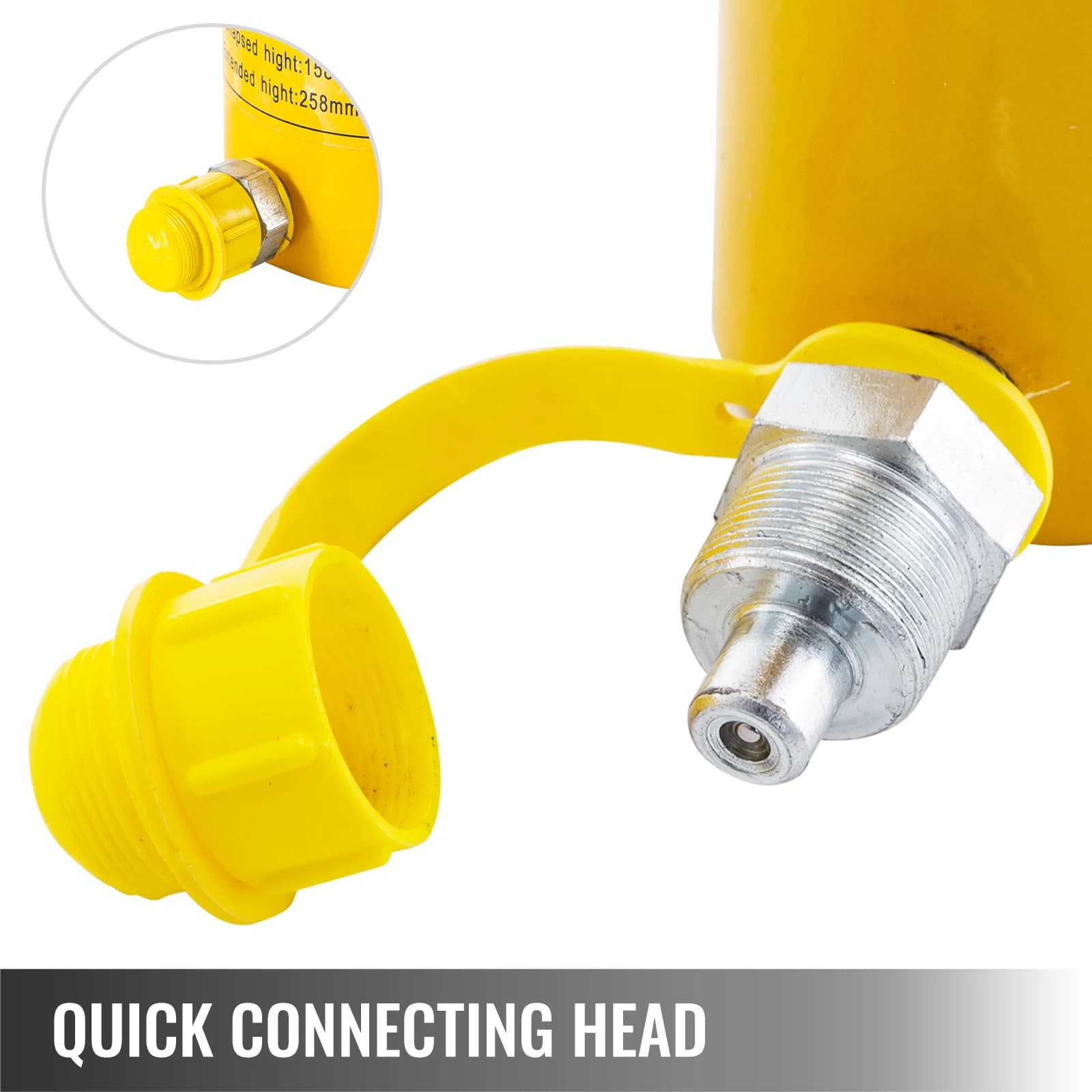 Single-Acting Hydraulic Ram | 20T-60T Capacity | 100mm Stroke Heavy-Duty Lifting Cylinder - Thumbnail 4