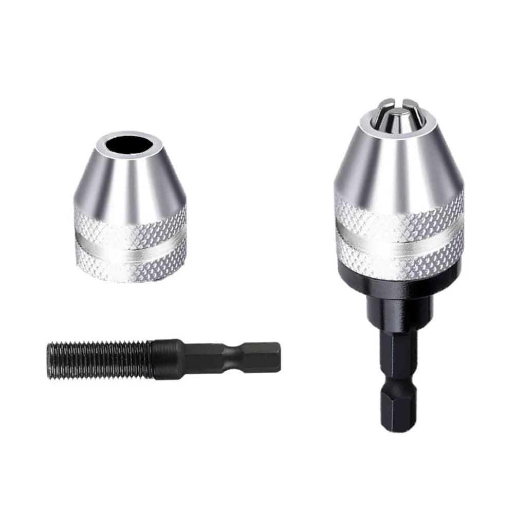 1/4 Hex Shank Drill Chuck Adapter | Keyless Screwdriver & Impact Driver Bit Converter - Image 1
