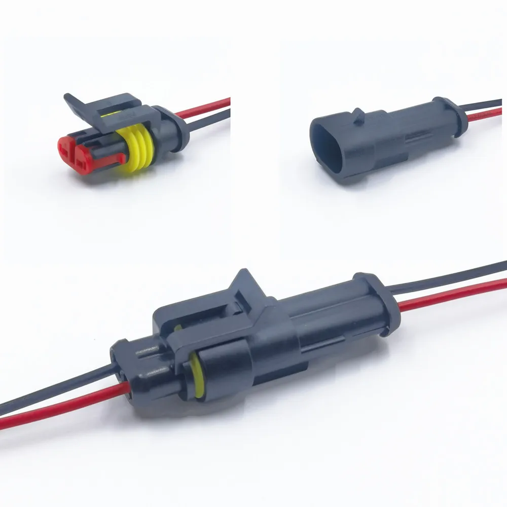 Waterproof Electrical Connectors | 1-4 Pin Quick Disconnect | 10-Piece Set with Wire - Image 1