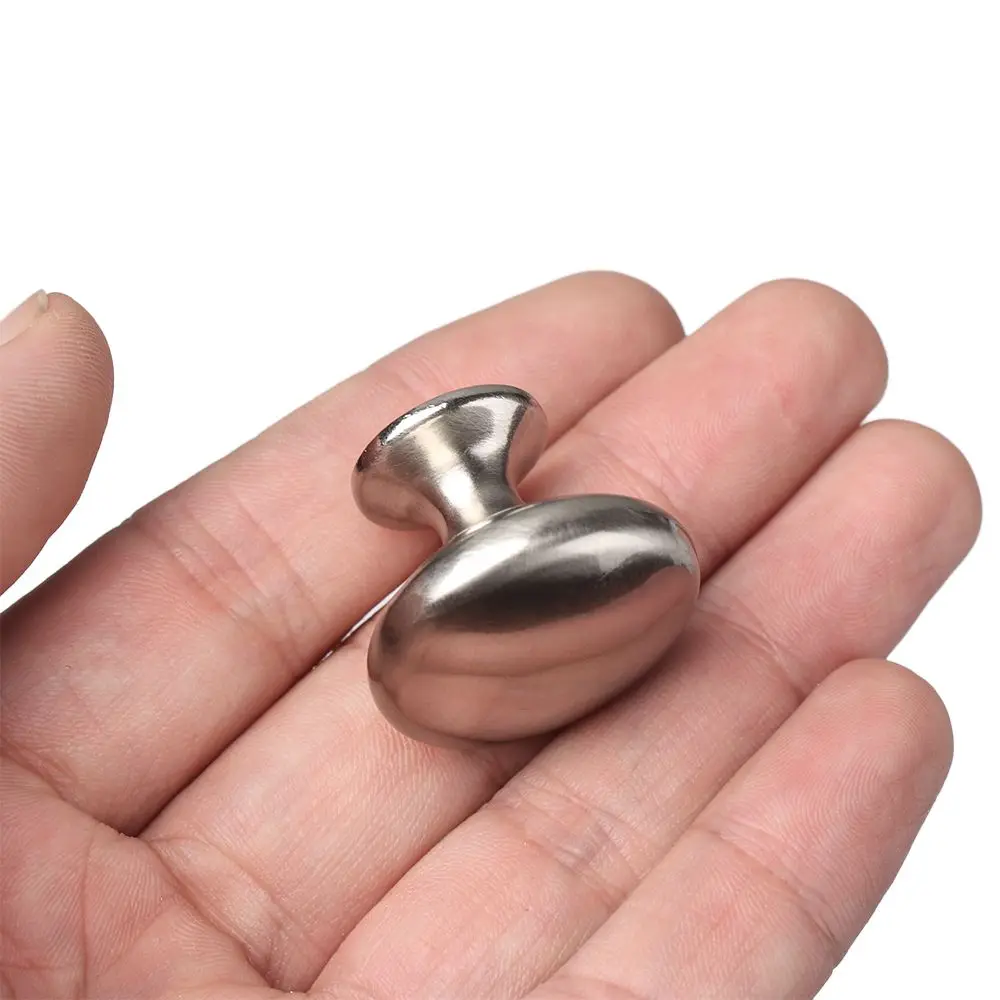 & Silver Mushroom Knobs | 24mm/30mm Dresser Hardware | Wardrobe Drawer Pulls - Thumbnail 4