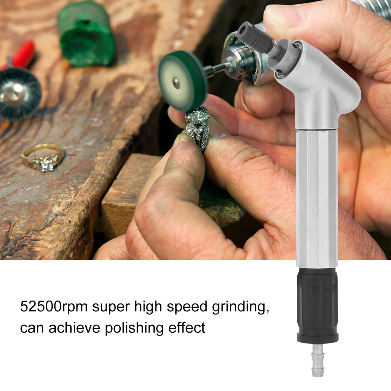 Air Die Grinder | 65,000 RPM Micro Pen | 120° Angled Head for Precision Work - Thumbnail 6